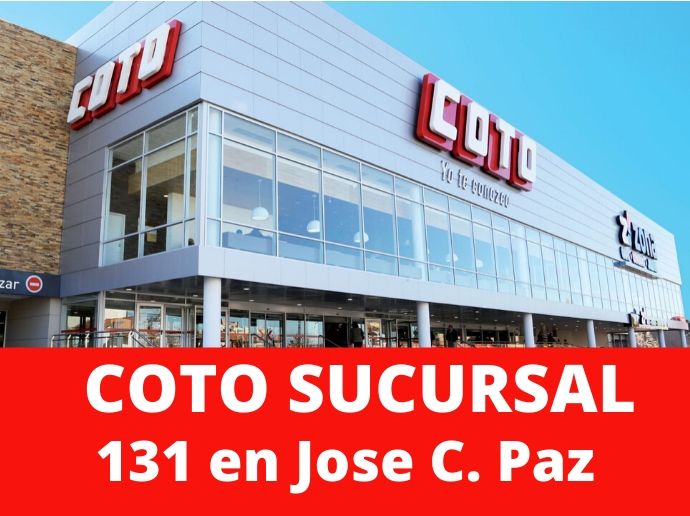 COTO Sucursal 131 Jose C. Paz Hipermercado Zona Oeste